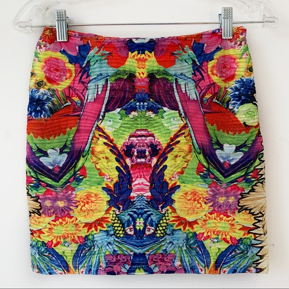 LF Millau Iris Print Bandage Mini Skirt - Picture 1 of 4